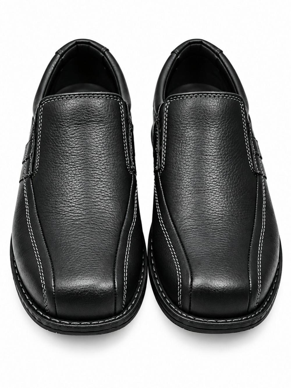 Dockers Black Slip-On Loafers with Contrast Stitching
